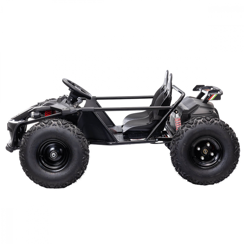 Buggy electric pentru 2 copii, Kinderauto General, 800W 48V 20Ah, roti gonflabile,  music player, verde [4]