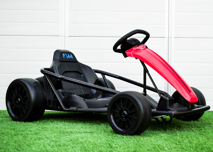 Go Kart electric pentru copii, 500W, roti moi, rosu [5]