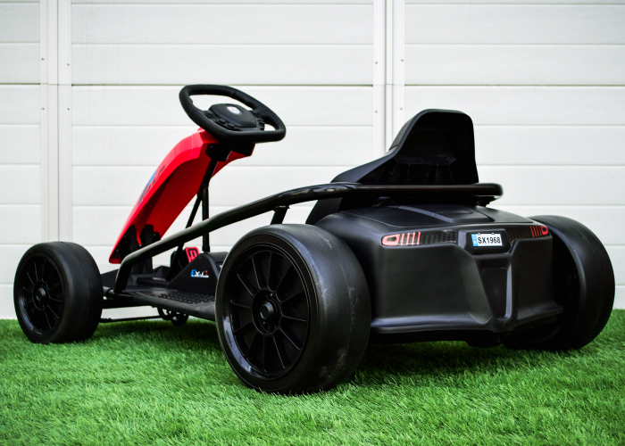Go Kart electric pentru copii, 500W, roti moi, rosu [8]