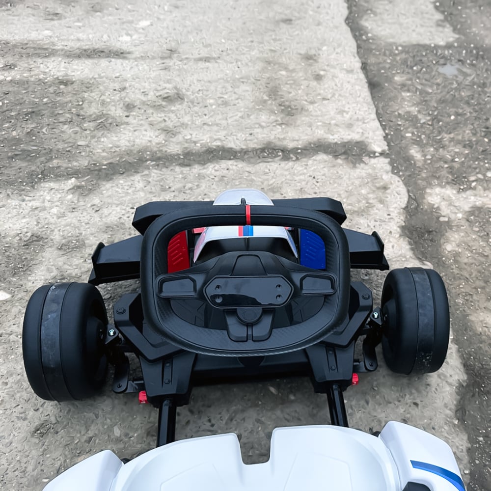 Kart electric pentru copii  BMW Motosport  putere 500W, sasiu ajustabil, Alb [14]