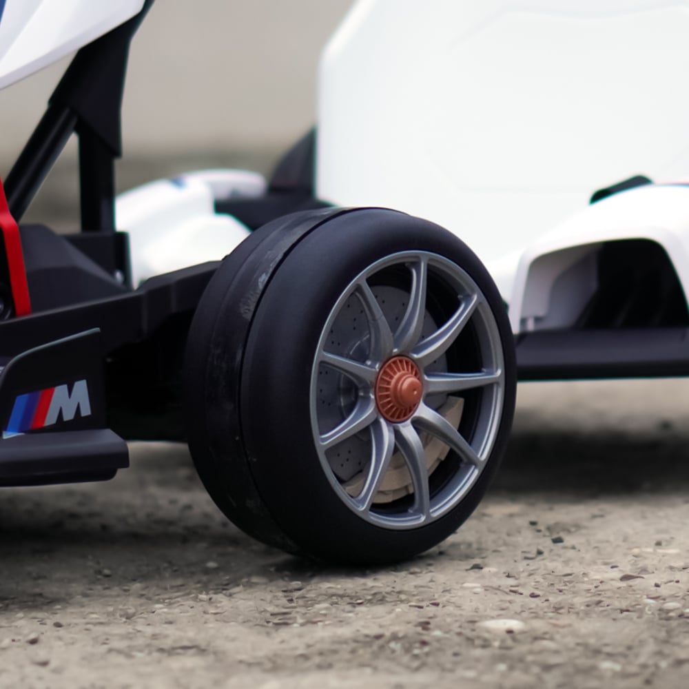 Kart electric pentru copii  BMW Motosport  putere 500W, sasiu ajustabil, Alb [11]