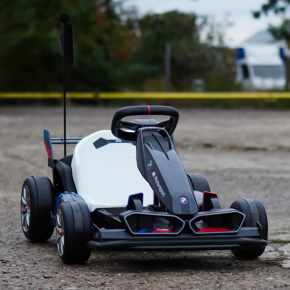 Kart electric pentru copii  BMW Motosport  putere 500W, sasiu ajustabil, Gri [3]