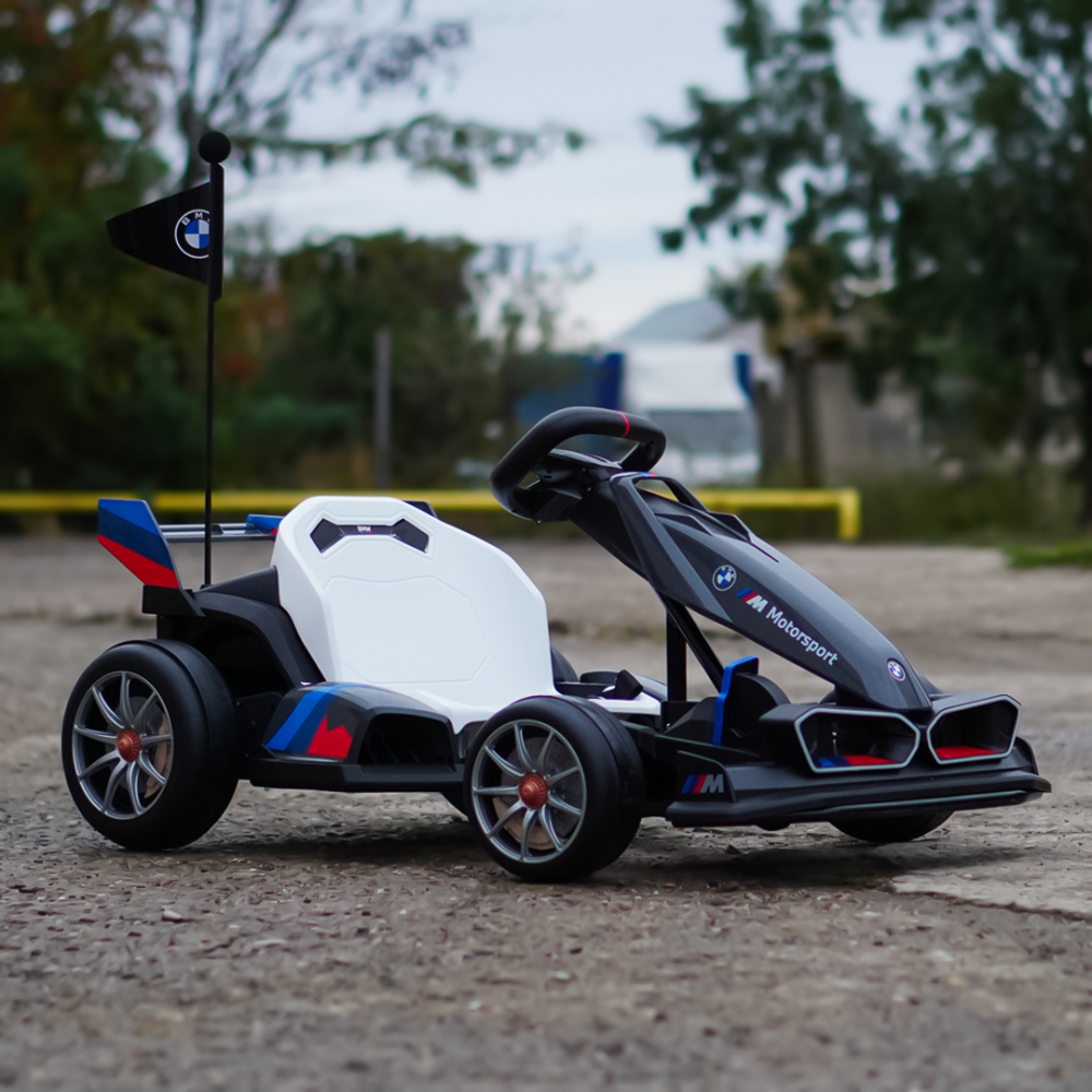 Kart electric pentru copii  BMW Motosport  putere 500W, sasiu ajustabil, Gri [4]