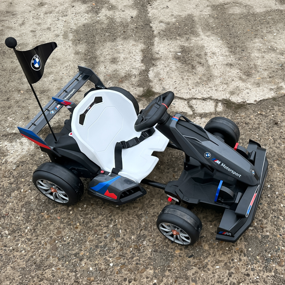 Kart electric pentru copii  BMW Motosport  putere 500W, sasiu ajustabil, Gri [11]