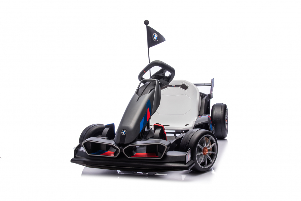 Kart electric pentru copii  BMW Motosport  putere 500W, sasiu ajustabil, Gri [4]