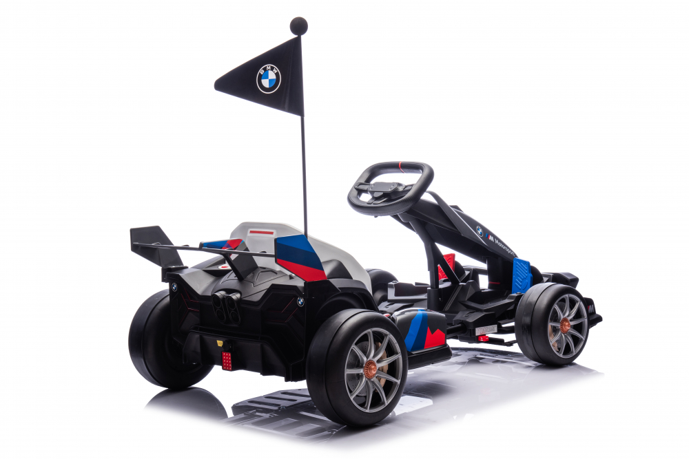 Kart electric pentru copii  BMW Motosport  putere 500W, sasiu ajustabil, Gri [17]