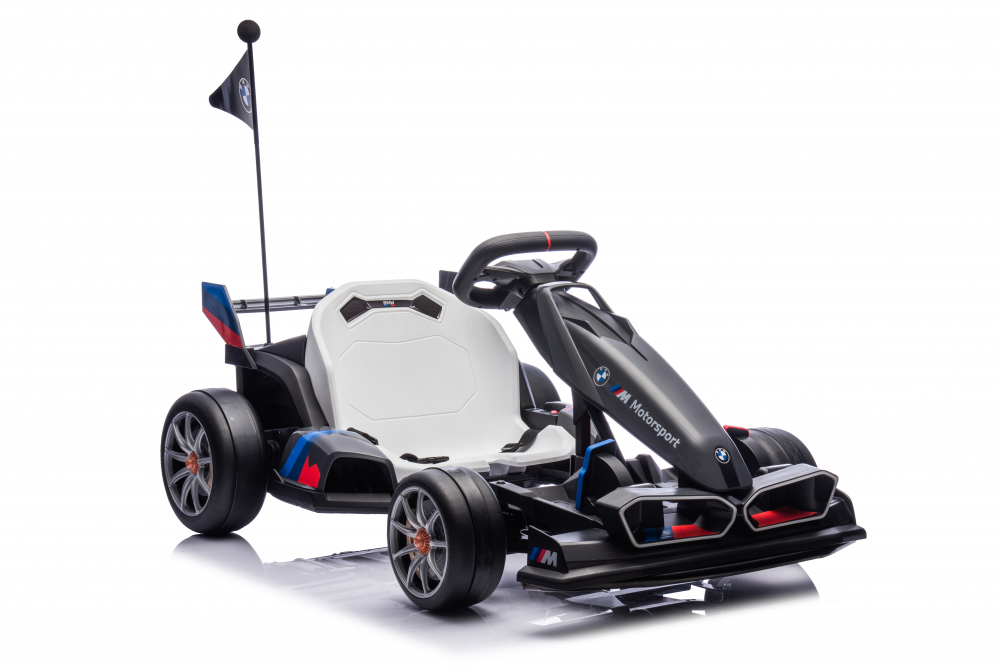 Kart electric pentru copii  BMW Motosport  putere 500W, sasiu ajustabil, Gri [2]
