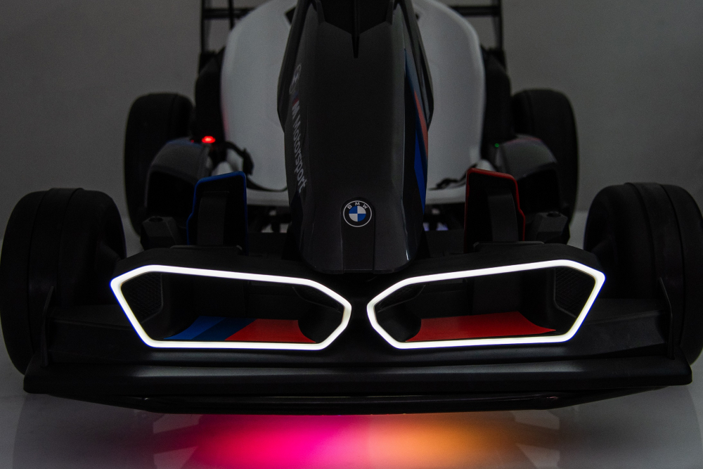 Kart electric pentru copii  BMW Motosport  putere 500W, sasiu ajustabil, Gri [33]