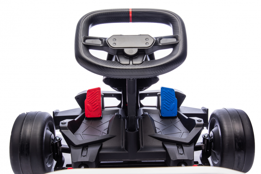 Kart electric pentru copii  BMW Motosport  putere 500W, sasiu ajustabil, Gri [16]