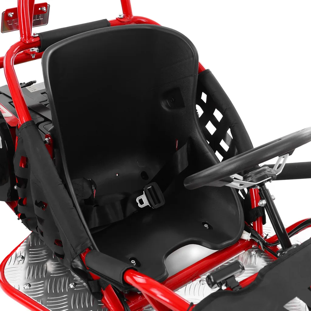Kart electric pentru copii Kinder ecoGokart 1000W, baterie 48V, culoare rosie [4]
