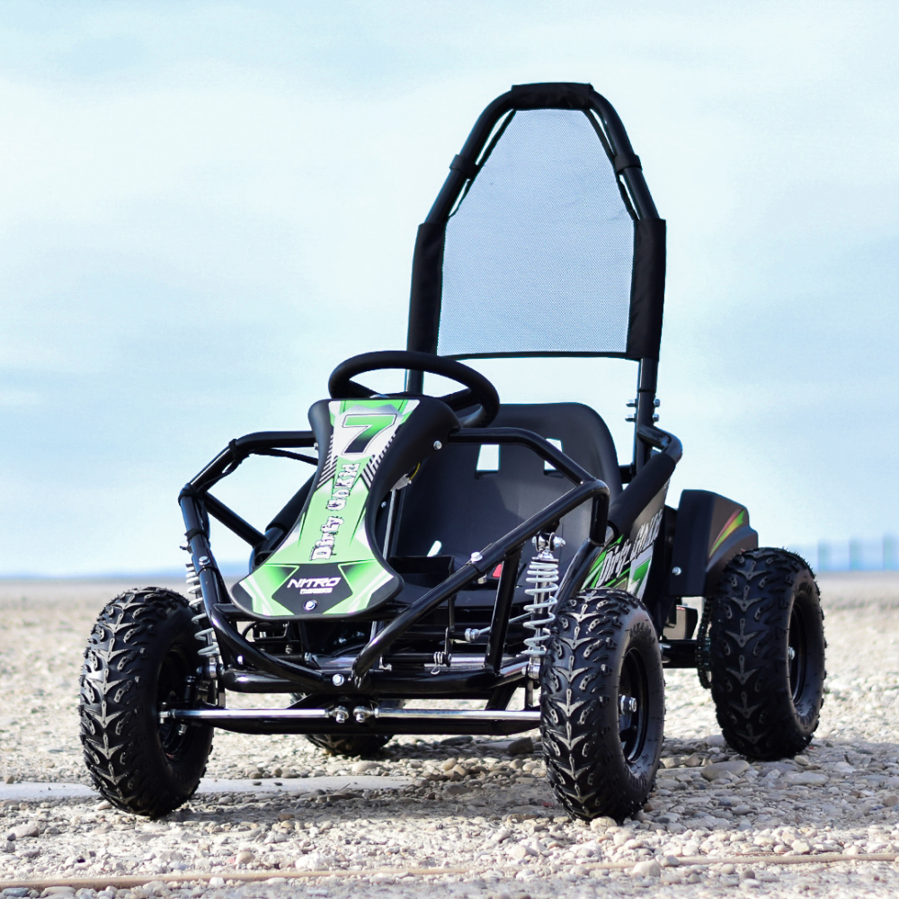 Kart electric pentru copii NITRO GoKid Dirty 1000W 48V #Verde [2]