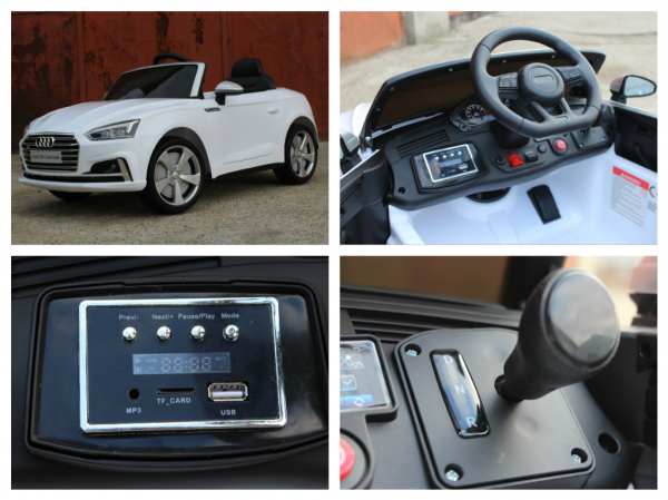 Masinuta electrica Audi S5 Cabriolet 2x35W CU ROTI MOI 12V #Alb [8]