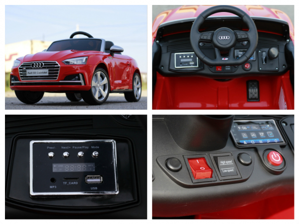 Masinuta electrica copii Audi S5 Cabriolet, rosu [10]
