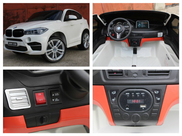 Masinuta electrica BMW X6M 12V XXL STANDARD #Alb [7]