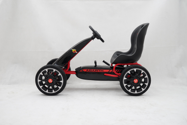 Kart cu pedale, pentru copii, de la Fiat Abarth, cu roti moi, culoare Negra [4]