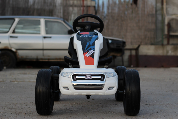 Kinderauto GO Kart cu pedale de la FORD #Alb [2]