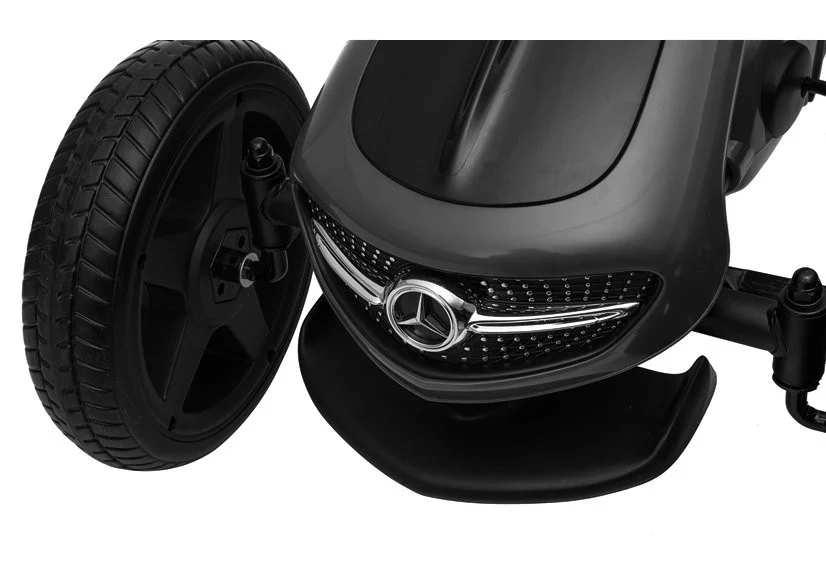 Kinderauto GO Kart cu pedale de la Mercedes, roti cauciuc solid, culoare Negru [6]