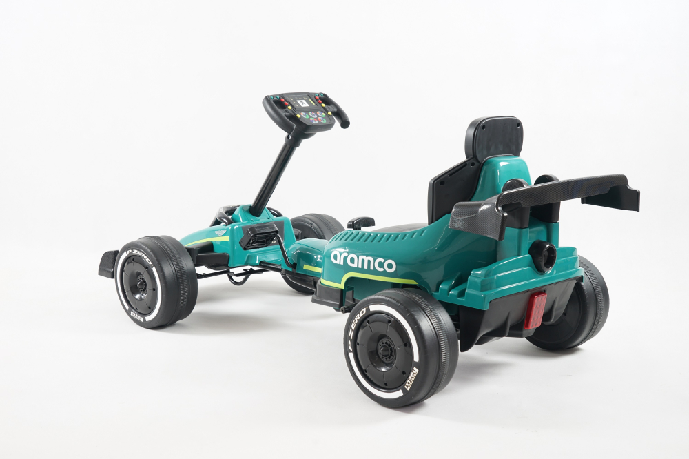 Formula 1 GO Kart cu pedale de la Aston Martin, roti moi EVA, pentru copii [5]