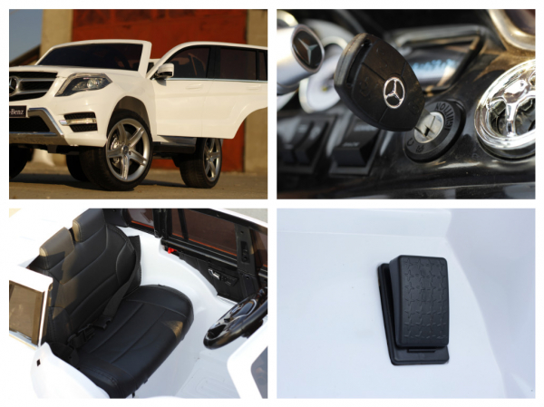 Masinuta electrica copii Mercedes GLK 2 x 35W, alba [10]