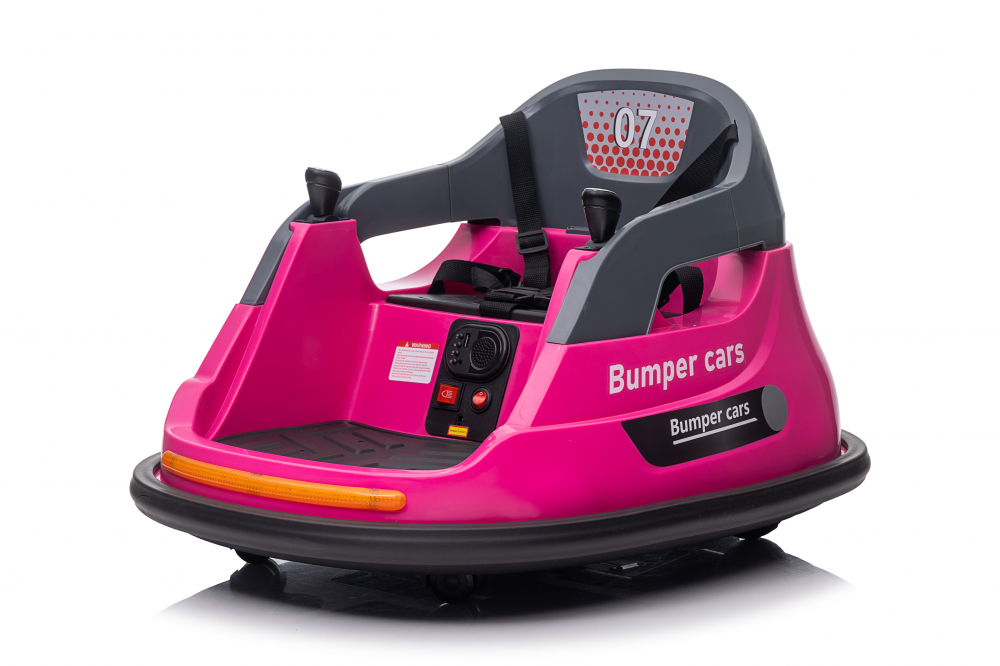 Masinuta busitoare cu telecomanda, Kinderauto Bumper, 70W 12V, culoare roz [4]