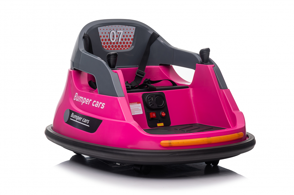 Masinuta busitoare cu telecomanda, Kinderauto Bumper, 70W 12V, culoare roz [10]