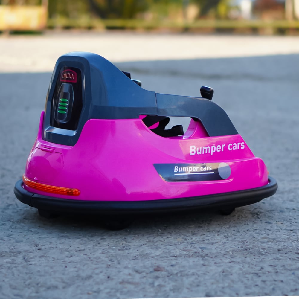 Masinuta busitoare cu telecomanda, Kinderauto Bumper, 70W 12V, culoare roz [8]