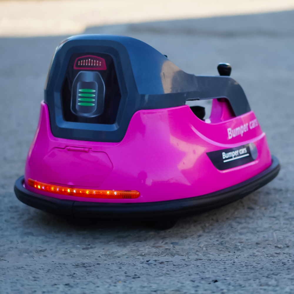 Masinuta busitoare cu telecomanda, Kinderauto Bumper, 70W 12V, culoare roz [9]