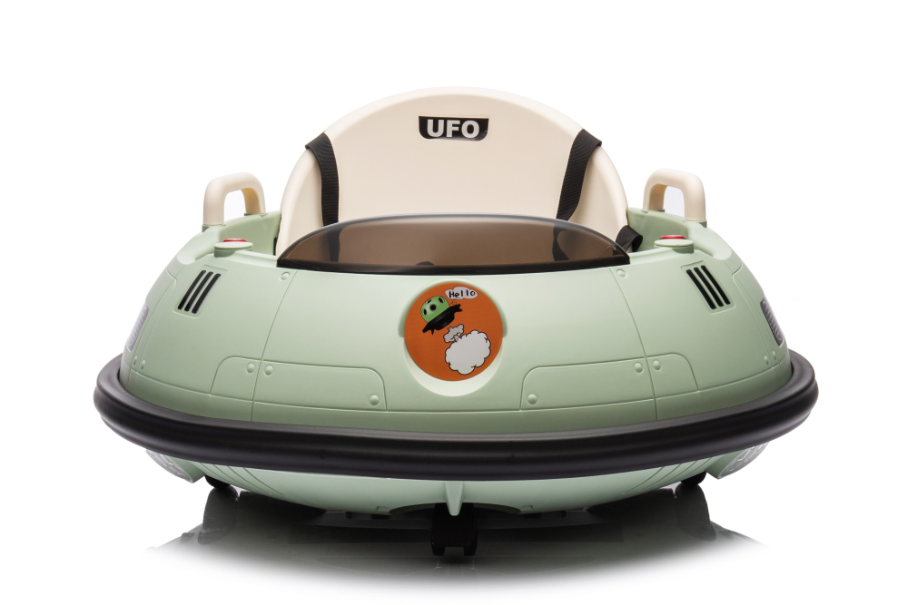Masinuta busitoare cu telecomanda, Kinderauto UFO 360, 80W 12V, culoare verde [2]
