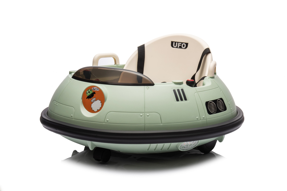 Masinuta busitoare cu telecomanda, Kinderauto UFO 360, 80W 12V, culoare verde [14]