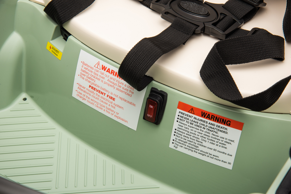 Masinuta busitoare cu telecomanda, Kinderauto UFO 360, 80W 12V, culoare verde [19]