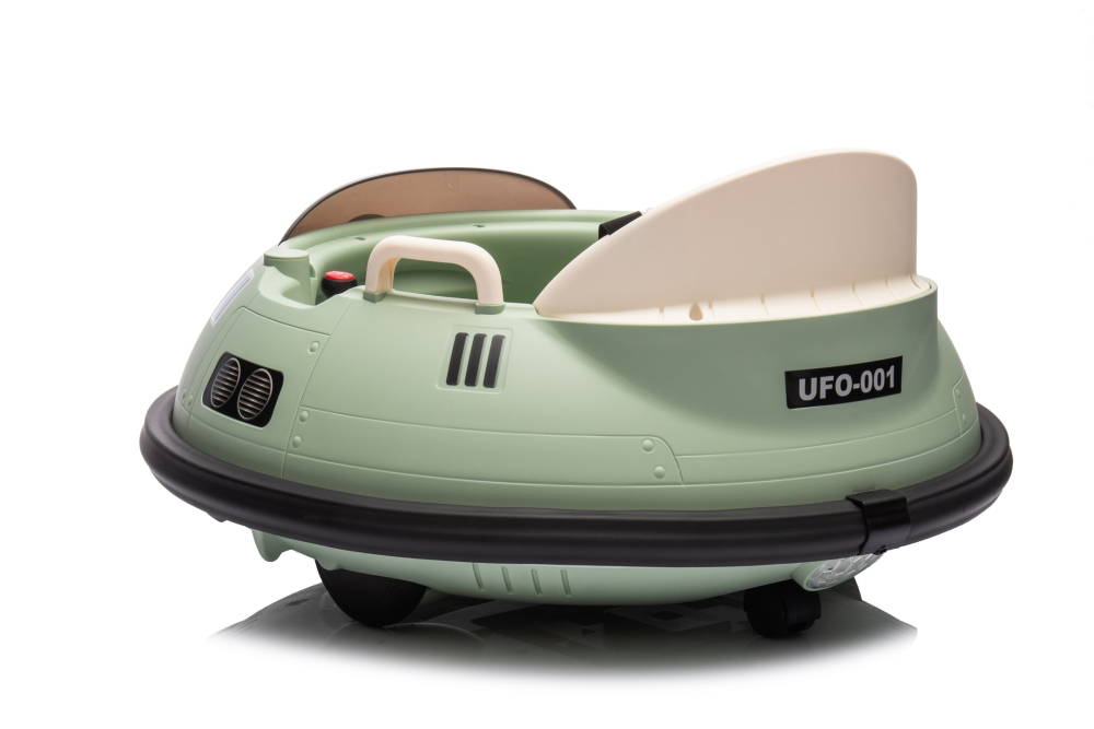 Masinuta busitoare cu telecomanda, Kinderauto UFO 360, 80W 12V, culoare verde [16]