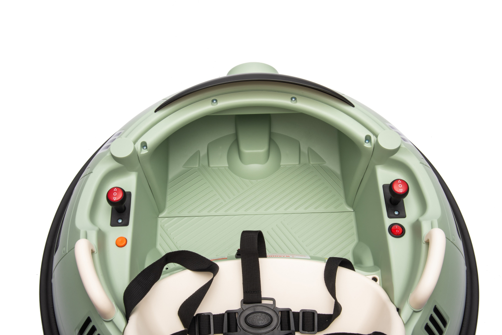 Masinuta busitoare cu telecomanda, Kinderauto UFO 360, 80W 12V, culoare verde [23]