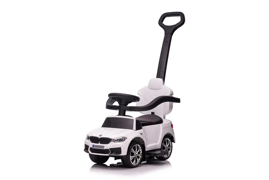 Masinuta cu maner, 2 in 1, pentru copii, BMW M5, PREMIUM, culoare Alb Masinute electrice 2023-10-01