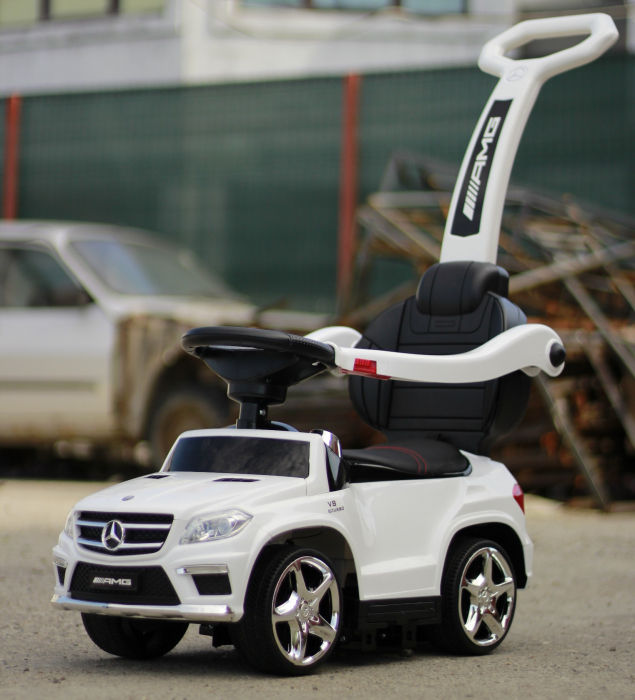Carucior electric copii tip masinuta Mercedes AMG GL63 alb [3]