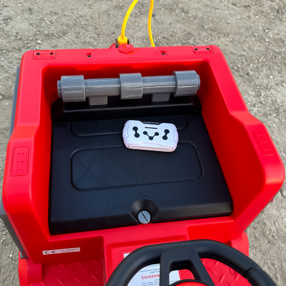 Masinuta de pompieri electrica pentru copii, Kinderauto B911, 140W, 12V-10Ah, bluetooth, rosie [19]