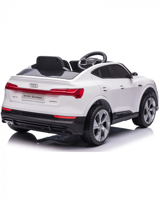Masinuta electrica copii Audi E-tron Sportback, 4x4, 12V 140W, culoare alba [17]
