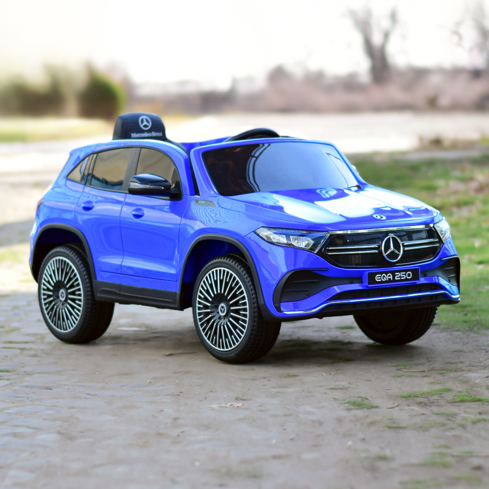 Masinuta electrica 4x4, pentru copii, Mercedes EQA 140W 12V premium, culoare Albastru [4]