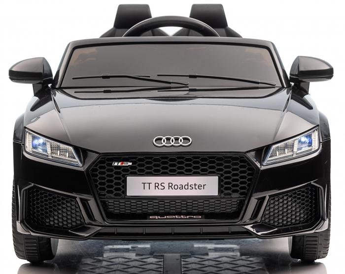 Masinuta electrica Audi TTRS Roadster 70W 12V cu roti moi, scaun tapitat, culoare Negru 12V imagine noua responsabilitatesociala.ro