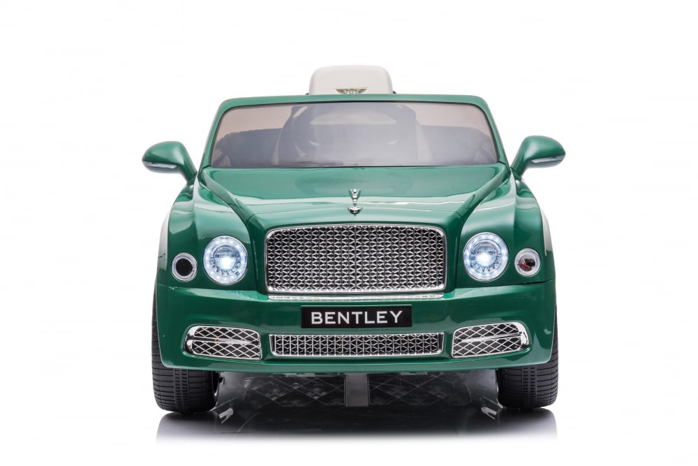 Masinuta electrica pentru copii Bentley Mulsanne 90W cu roti moi si scaun tapitat, verde [23]