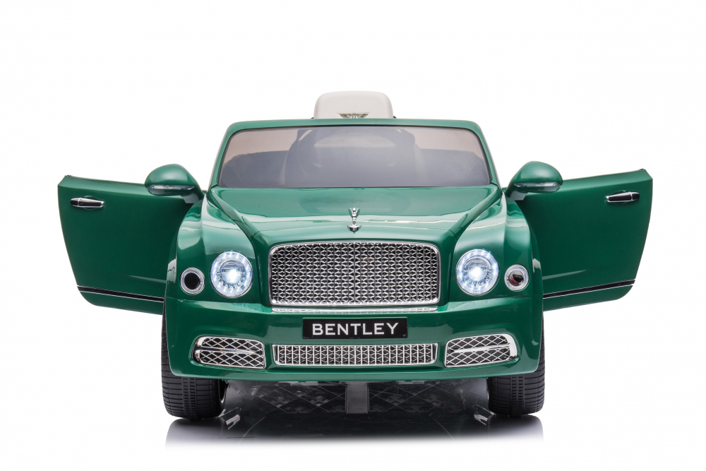 Masinuta electrica pentru copii Bentley Mulsanne 90W cu roti moi si scaun tapitat, verde [29]