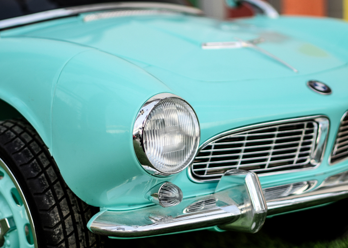 Masinuta electrica Bmw 507 Oldtimer 70W PREMIUM #Albastru [12]