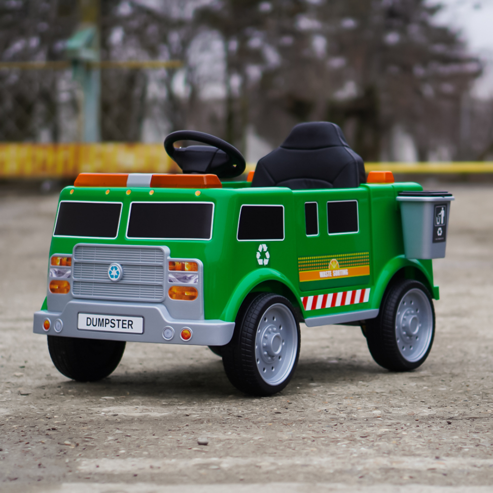 Masinuta electrica copii 2-5 ani, Kinderauto Dumpster, 70W 12V, echipare premium, verde [2]