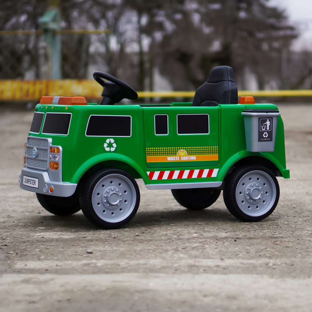 Masinuta electrica copii 2-5 ani, Kinderauto Dumpster, 70W 12V, echipare premium, verde [4]
