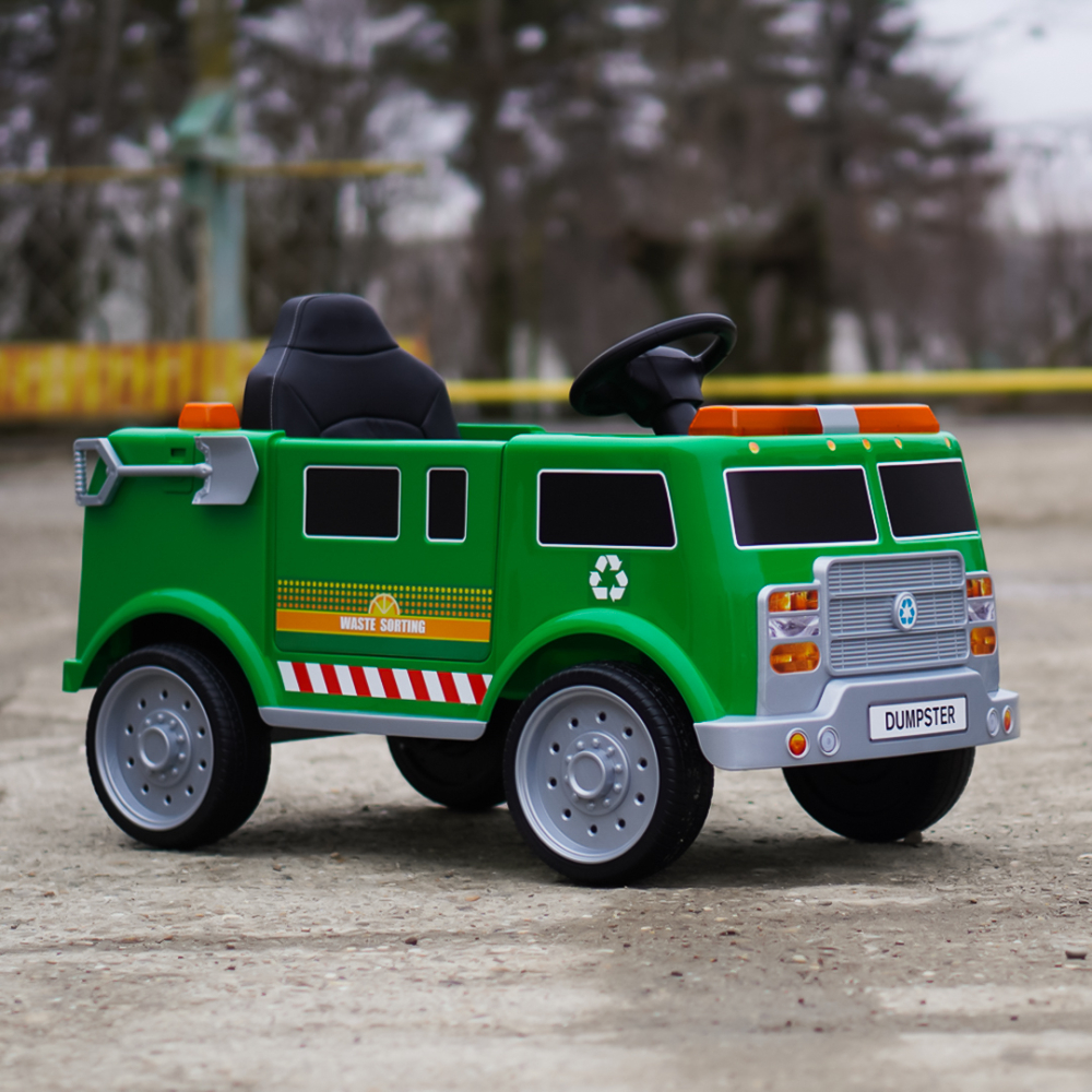 Masinuta electrica copii 2-5 ani, Kinderauto Dumpster, 70W 12V, echipare premium, verde [8]