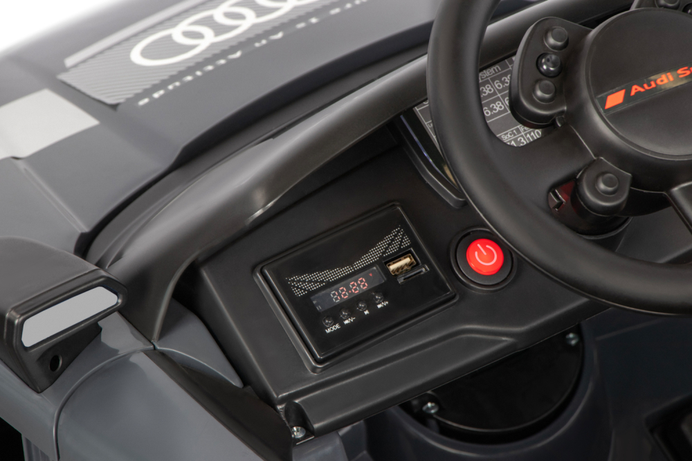 Masinuta electrica pentru copii, Audi RS Q E-tron 80W 12V 7Ah, premium, culoare gri [8]