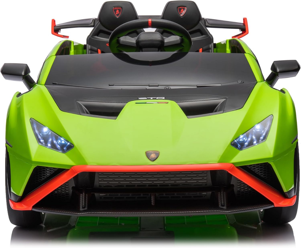 Masinuta electrica cu functie drift Lamborghini Huracan STO, putere 220W, 12V Premium, Verde [18]