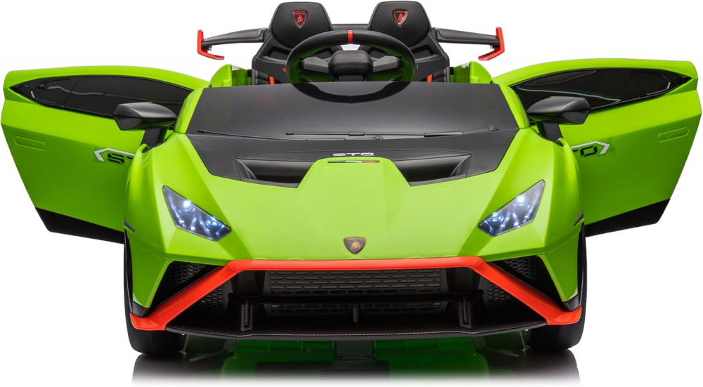 Masinuta electrica cu functie drift Lamborghini Huracan STO, putere 220W, 12V Premium, Verde [17]