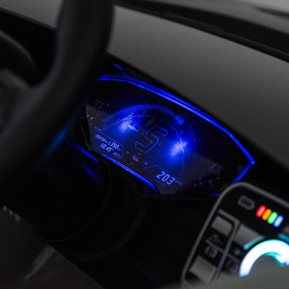 Masinuta electrica cu functie drift Lamborghini Huracan STO, putere 220W, 12V Premium, Alba [7]