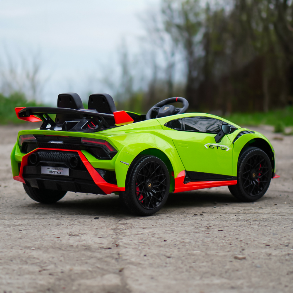 Masinuta electrica cu functie drift Lamborghini Huracan STO, putere 220W, 12V Premium, Verde [8]