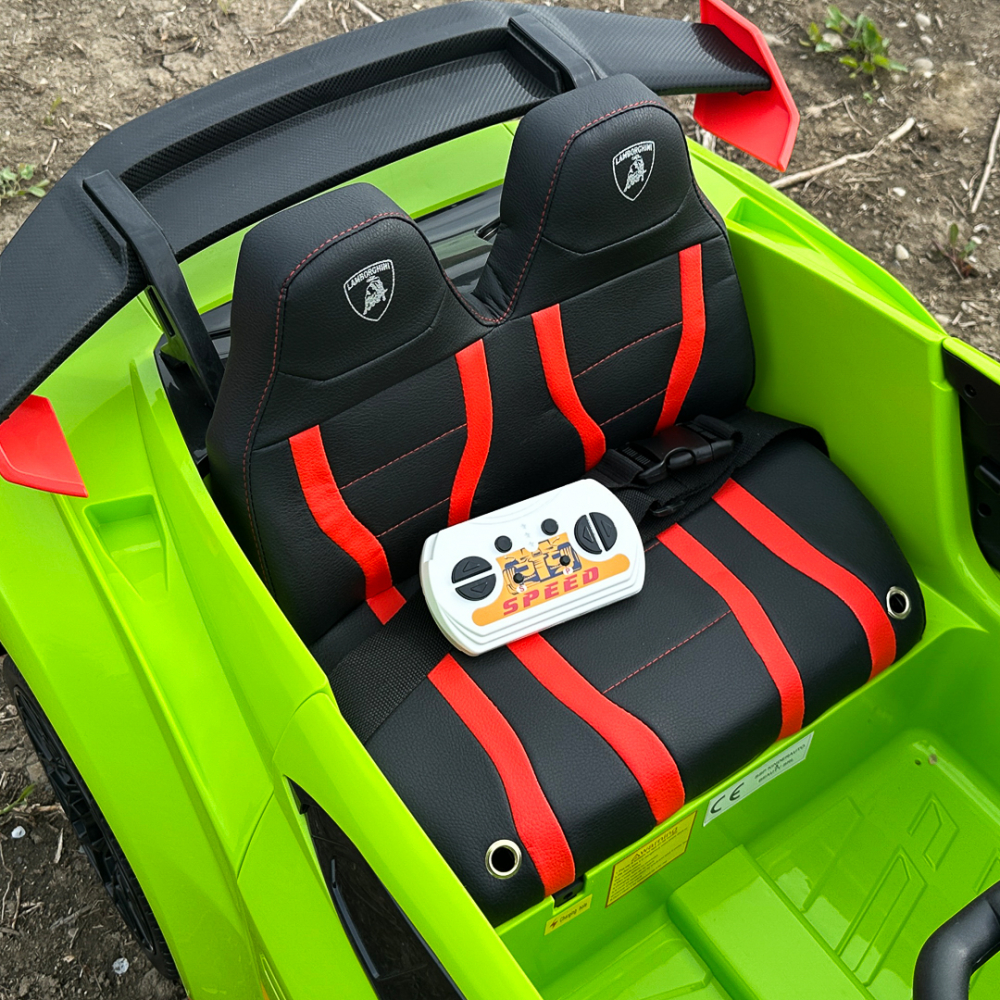 Masinuta electrica cu functie drift Lamborghini Huracan STO, putere 220W, 12V Premium, Verde [13]